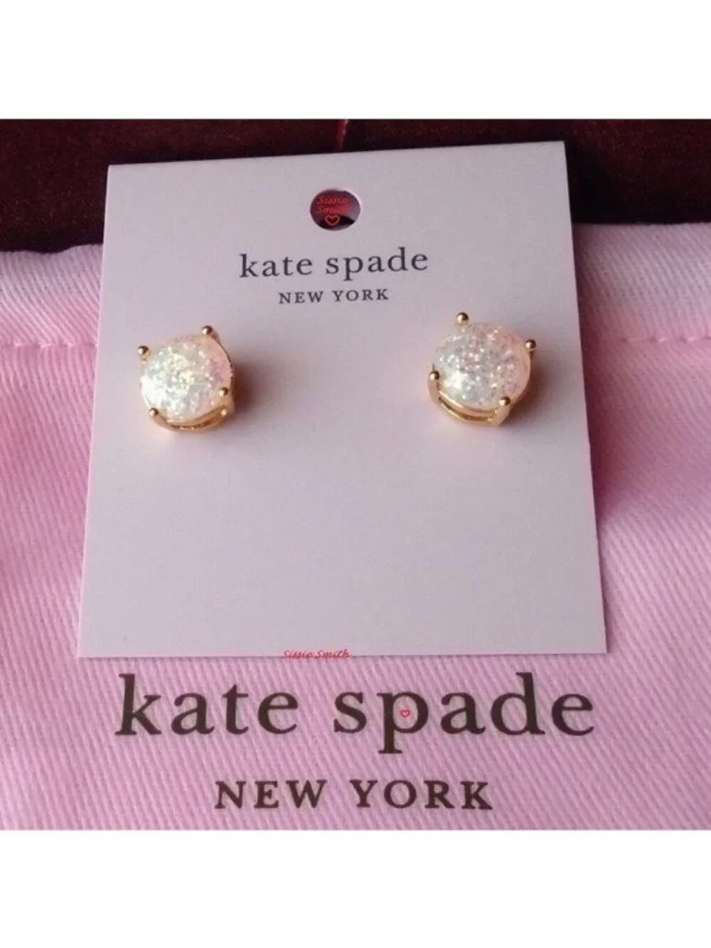 Kate Spade New York Earrings Opal Gumdrop Iridescent Glitter Studs
